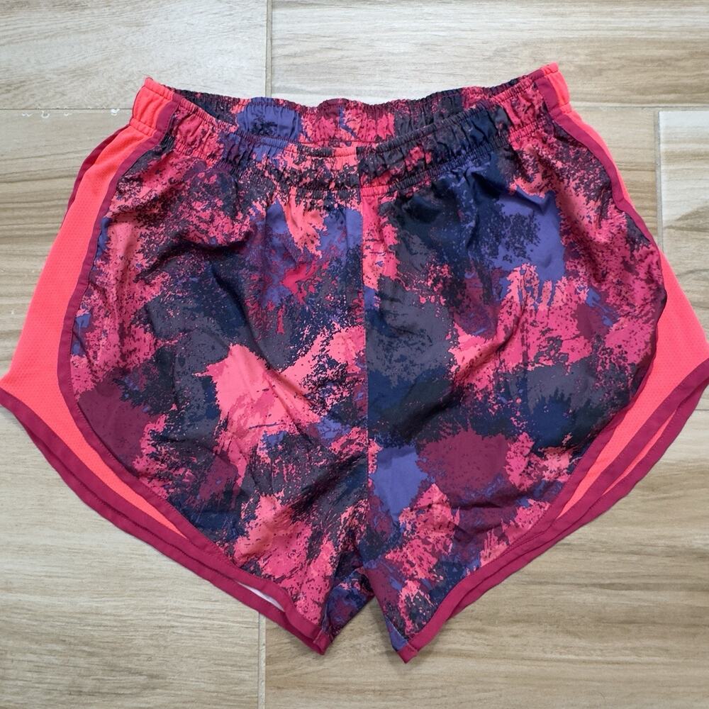 Nike Pink Splatter Print Running Shorts Women's Size Medium